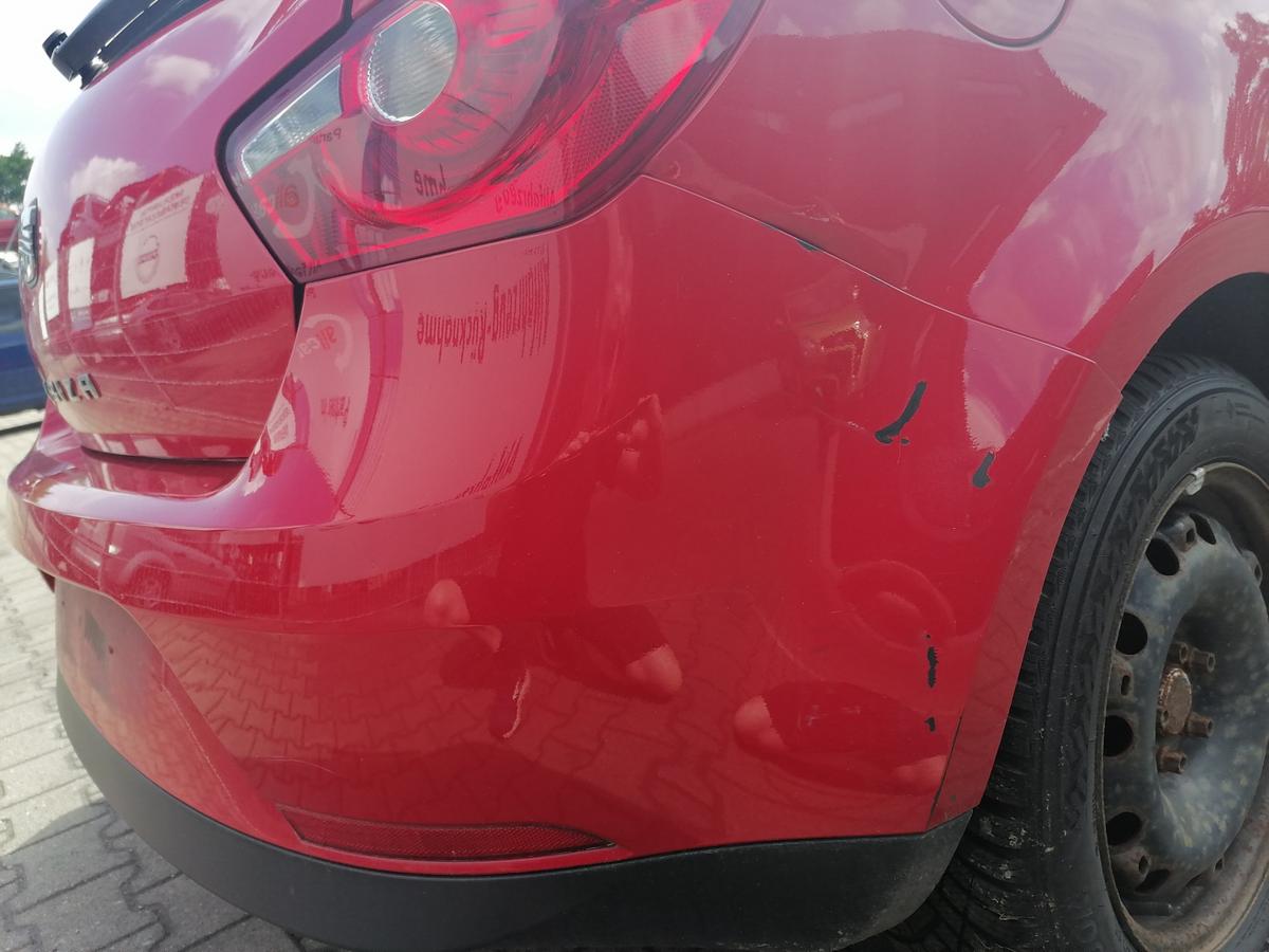 Seat Ibiza 6J original Sto&szlig;stange Stossf&auml;nger hinten 3-T&uuml;rer LS3H Emocion Rot Bj.2009